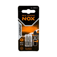 Бита торсионная STRONG (2 шт; PH2х25 мм; карта; C6.3) NOX 336225-2