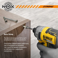 Бита торсионная STRONG (2 шт; PZ2х50 мм; карта; E6.3) NOX 337250-2