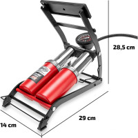 Ножной насос Heyner двухцилиндровый с манометром PEDAL MAX PRO 22500N
