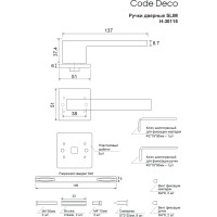 Дверные ручки Code Deco Slim H-30115-A-NISM 31628