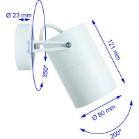 Настенно-потолочный накладной поворотный светильник спот ООО АлТехно с цоколем GX53 mollyspot TS-S-M3-W