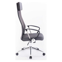 Офисное кресло BRABIX Flight R EX-541, хром, ткань TW, сетка, черное/серое 532518