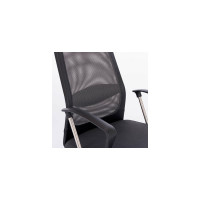 Офисное кресло BRABIX Flight R EX-541, хром, ткань TW, сетка, черное/серое 532518