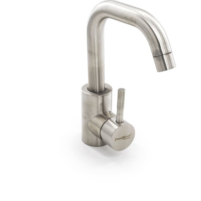 Однорычажный смеситель для кухни РемоКолор нержавеющая сталь, картридж 40 мм 67-0-781
