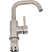 Однорычажный смеситель для кухни РемоКолор нержавеющая сталь, картридж 40 мм 67-0-781