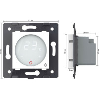 Сенсорный терморегулятор пола LIVOLO с внешним датчиком, белый (механизм) VL-FCQ1-2WPS72