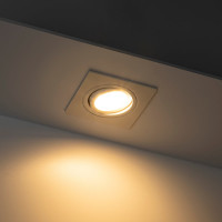 Встраиваемый потолочный светильник RITTER Artin 94x94x25мм, монтажное отверстие 75x75мм GU5.3 алюминий, белый 51423 7