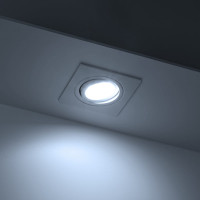 Встраиваемый потолочный светильник RITTER Artin 94x94x25мм, монтажное отверстие 75x75мм GU5.3 алюминий, белый 51423 7