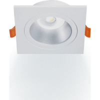 Встраиваемый потолочный светильник RITTER Artin 94x94x25мм, монтажное отверстие 75x75мм GU5.3 алюминий, белый 51423 7