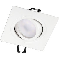 Встраиваемый потолочный светильник RITTER Artin 94x94x25мм, монтажное отверстие 75x75мм GU5.3 алюминий, белый 51423 7