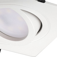 Встраиваемый потолочный светильник RITTER Artin 94x94x25мм, монтажное отверстие 75x75мм GU5.3 алюминий, белый 51423 7