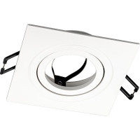 Встраиваемый потолочный светильник RITTER Artin 94x94x25мм, монтажное отверстие 75x75мм GU5.3 алюминий, белый 51423 7