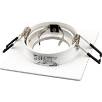 Встраиваемый потолочный светильник RITTER Artin 94x94x25мм, монтажное отверстие 75x75мм GU5.3 алюминий, белый 51423 7