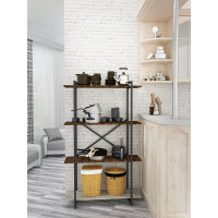 Стеллаж Металл-Завод GUTTA 151x92x34x4 коричневый/черный GS15192344B2