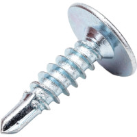 Саморез КВАДРА пресс-шайба, со сверлом, 4.2x16 цинк, уп. 100 шт. 420164100812
