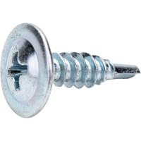 Саморез КВАДРА пресс-шайба, со сверлом, 4.2x16 цинк, уп. 100 шт. 420164100812