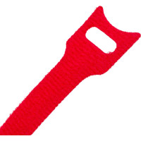 Стяжка-липучка NIKOMAX с мягкой пряжкой, 210x16 мм, красная, 10 шт. NMC-CTV210-16-SB-RD-10