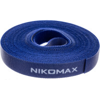 Стяжка-липучка NIKOMAX нарезаемая, в рулоне 5 м, ширина 15 мм, синяя NMC-CTV05M-15-RL-BL
