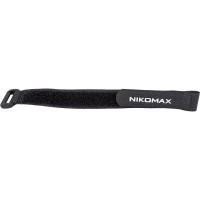 Стяжка-липучка NIKOMAX с жесткой пряжкой, 290x20 мм, черная, 10 шт. NMC-CTV290-20-HB-BK-10