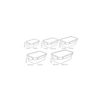 Контейнер Tescoma FRESHBOX 5 шт, прямоугольный 892094