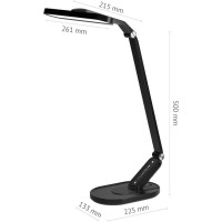 Настольный светодиодный сетевой светильник ФОТОН TL-10DRU-B (10W) черный, USB зарядка 24658