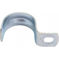 Оцинкованная скоба с одним отверстием Экопласт для трубы D25 мм, 5 шт. 43725-5