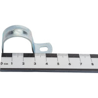 Оцинкованная скоба с одним отверстием Экопласт для трубы D25 мм, 5 шт. 43725-5