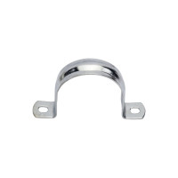 Оцинкованная скоба с двумя отверстиями Экопласт для трубы D50 мм, 50 шт. 43650-50