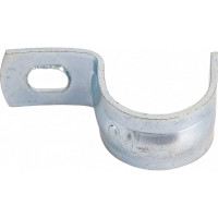 Оцинкованная скоба с одним отверстием Экопласт для трубы D16 мм, 100 шт. 43716