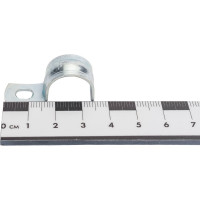 Оцинкованная скоба с одним отверстием Экопласт для трубы D16 мм, 100 шт. 43716