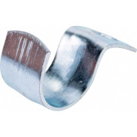 Оцинкованная скоба с одним отверстием Экопласт для трубы D20 мм, 100 шт. 43720