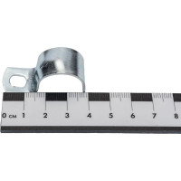 Оцинкованная скоба с одним отверстием Экопласт для трубы D20 мм, 100 шт. 43720