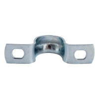 Оцинкованная скоба с двумя отверстиями Экопласт для трубы D16 мм, 5 шт. 43616-5