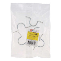 Оцинкованная скоба с двумя отверстиями Экопласт для трубы D20 мм, 5 шт. 43620-5