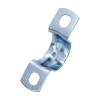 Оцинкованная скоба с двумя отверстиями Экопласт для трубы D20 мм, 5 шт. 43620-5