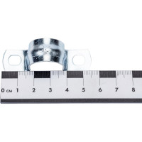 Оцинкованная скоба с двумя отверстиями Экопласт для трубы D20 мм, 5 шт. 43620-5
