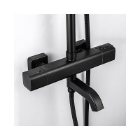 Душевая стойка Gappo с термостатом черная G2491-6