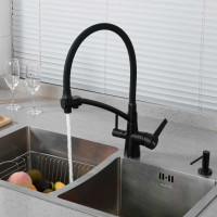 Смеситель для кухни Gappo 35к G4398-16 с выходом для питьевого фильтра, черный 549409