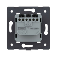Электрическая розетка LIVOLO с заземлением защитными шторками 16A , зажимы, цвет серый (механизм) VL-FCTC16A-2IPS01