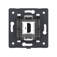 Розетка HDMI LIVOLO 1 пост цвет серый (механизм) VL-FCHD-2IP