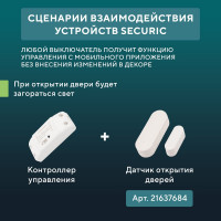 Умный беспроводной Wi-Fi контроллер управления питанием SECURIC 10А SEC-HV-301W