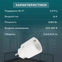 Умная Wi-Fi розетка SECURIC 16А SEC-HV-401W