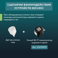 Умный беспроводной Wi-Fi датчик утечки газа SECURIC SEC-S-201W
