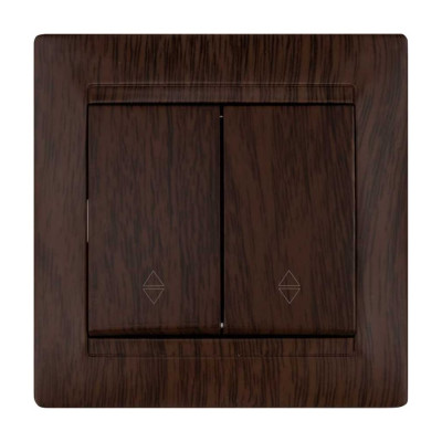 2-клавишный выключатель на 2 направления TDM ELECTRIC 10А венге Лама SQ1815-0407