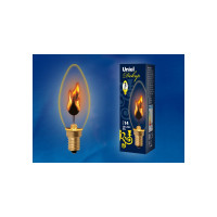 Декоративная лампа Uniel с типом свечения "эффект пламени" IL-N-C35-3/RED-FLAME/E14/CL UL-00002981