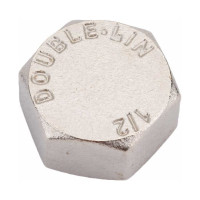 Латунная заглушка DOUBLE-LIN резьбовая с прокладкой в/р - 1/2" LL6163 (1/2")