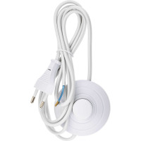Кабель с ножным выключателем и евровилкой duwi 2м белый 28580 9