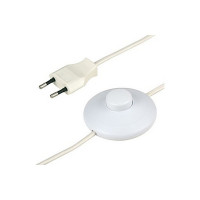 Кабель с ножным выключателем и евровилкой duwi 2м белый 28580 9