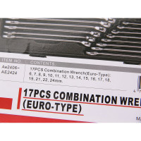 Набор ключей комбинированных JTC 6-24 мм в кейсе 17 шт, K6174 263845