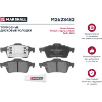 Тормозные колодки дисковые задние Nissan Primera III P12 02-, Renault Espace IV 02-, Laguna MARSHALL M2623482